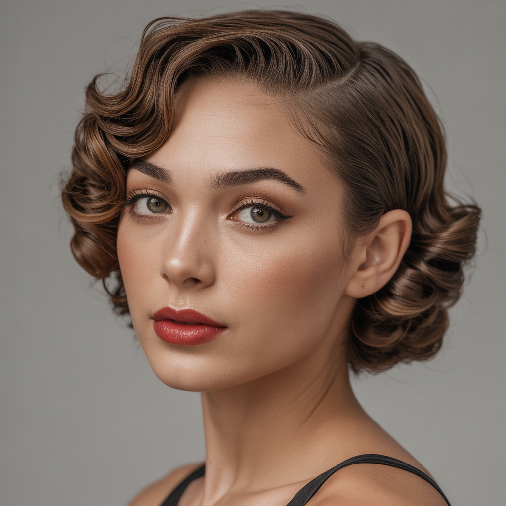 Short Locs with Finger Waves