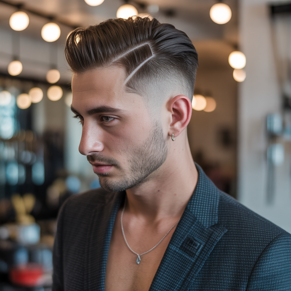 Side Part Faded Undercut
