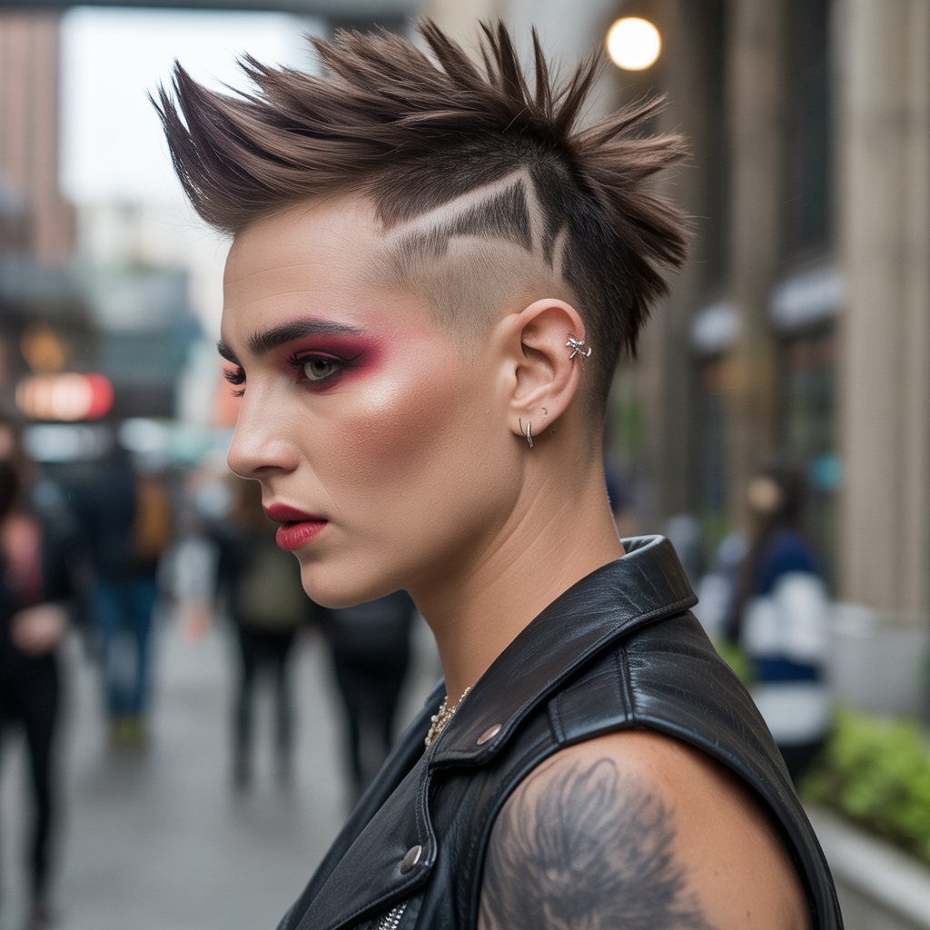Side Shave with Faux Hawk