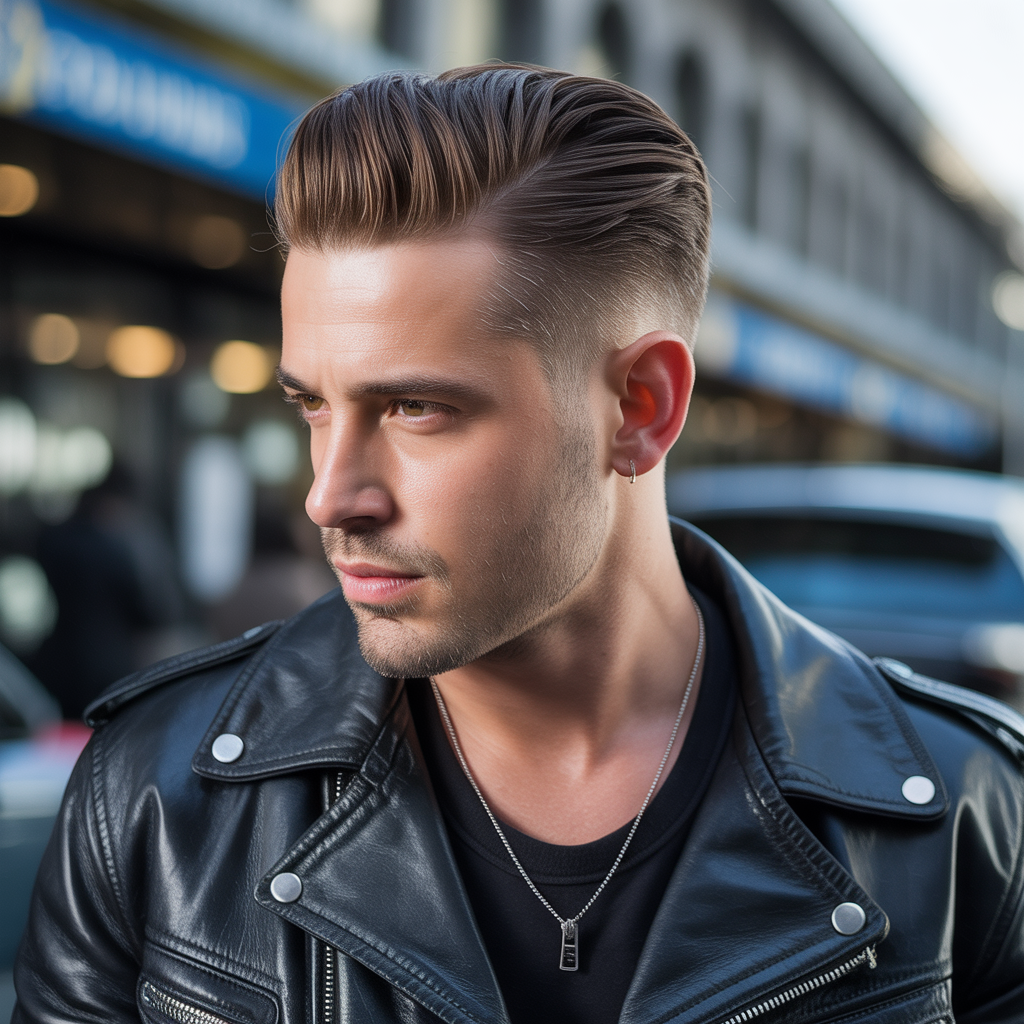 Slicked Back Faded Undercut