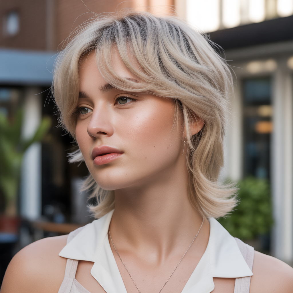Layered soft mullet for fine hair