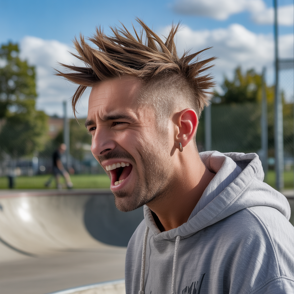 Spiky Hair Faded Undercut