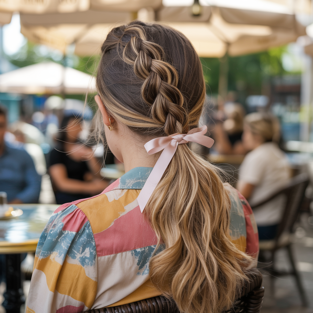 Stunning Dutch Braid Hairstyles to Try Now 13 stylish dutch braid with thin ribbon wov OEkcKSptTlOYHpsKSNktBA fPTpUp5 TAGDT95VdL3ckg