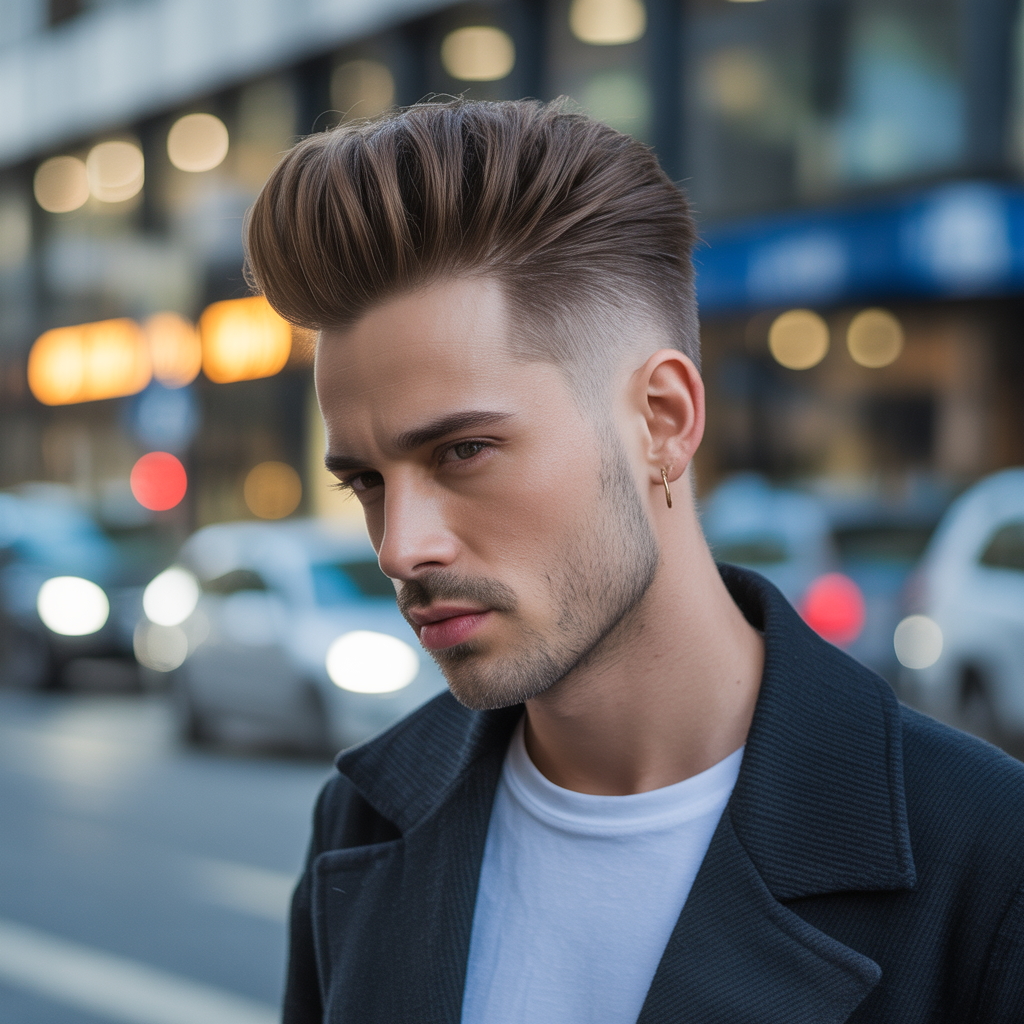 Modern Pompadour Meets Mullet