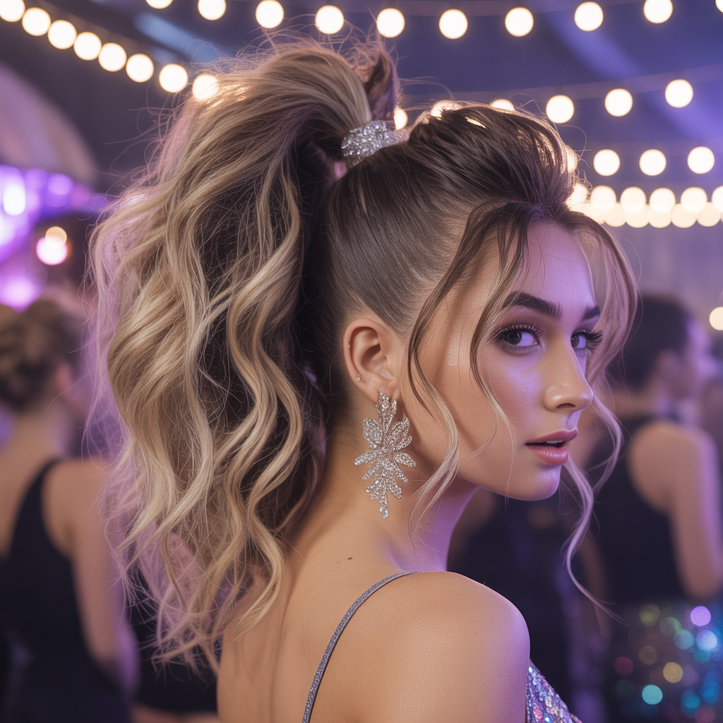 Messy High Pony with Volume