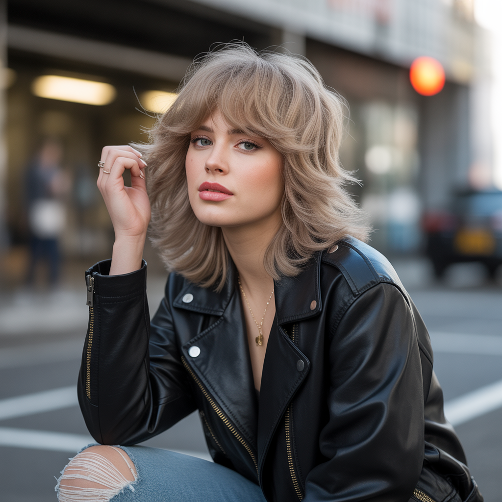 A throwback look with modern layers