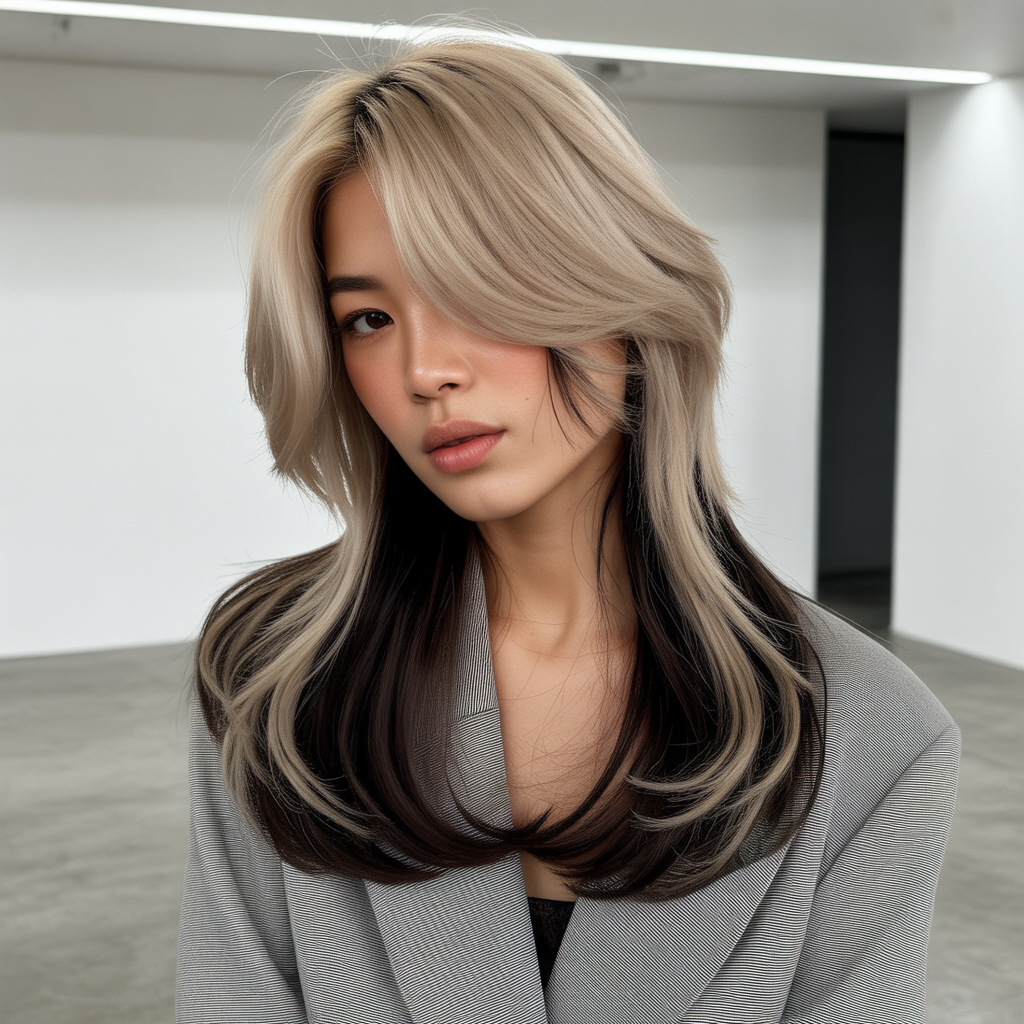 Ash Blonde with Espresso Lowlights