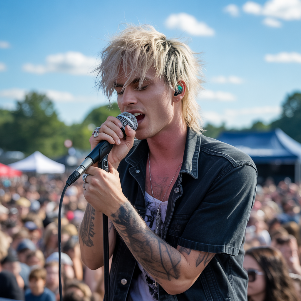 Bleached Blonde Rocker Hairstyles