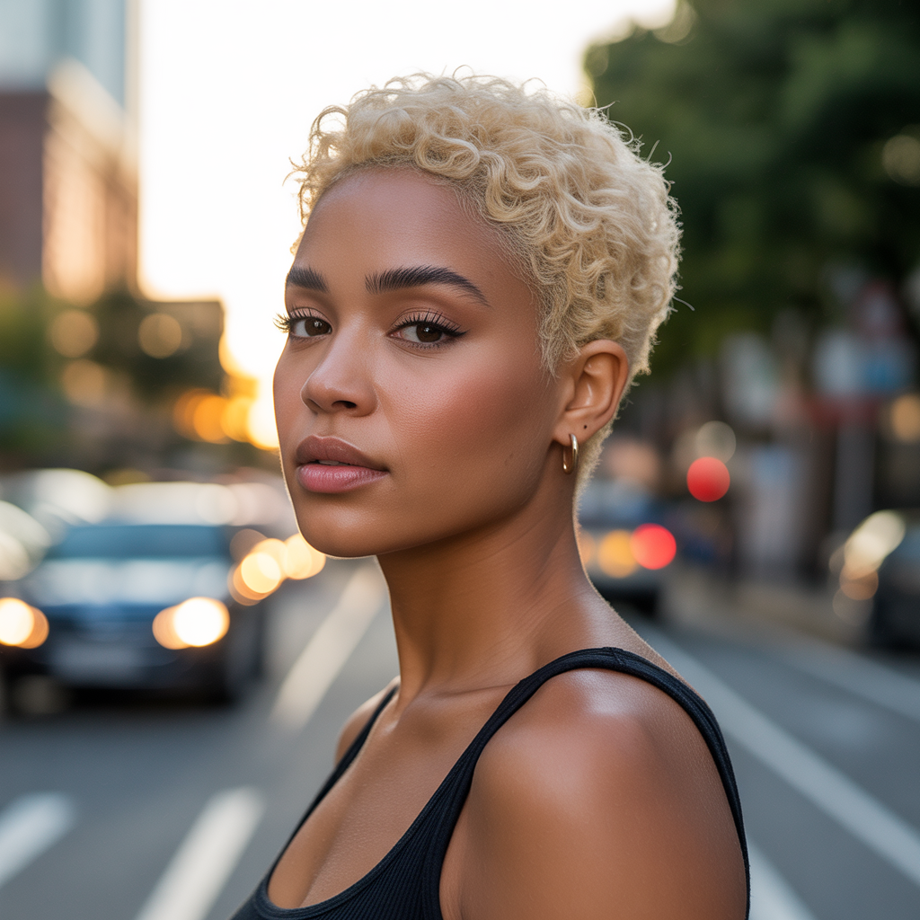Blonde Pixie Transformation