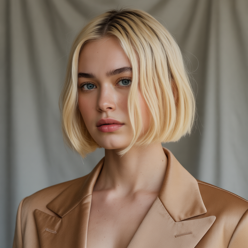 Blunt Cut Blonde Bob