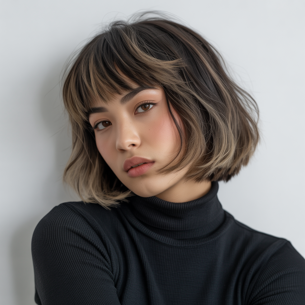 Bob wolf cut with bangs