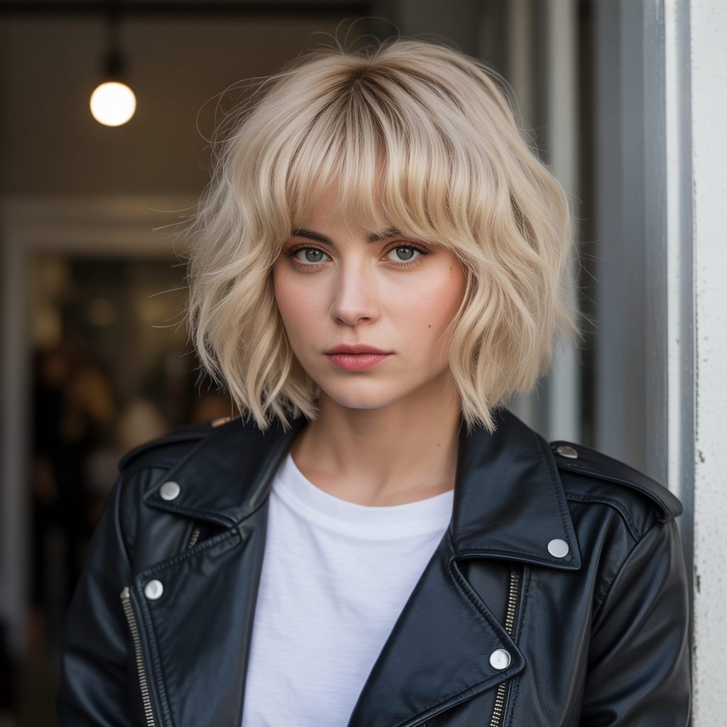 Bob wolf cut with fringe
