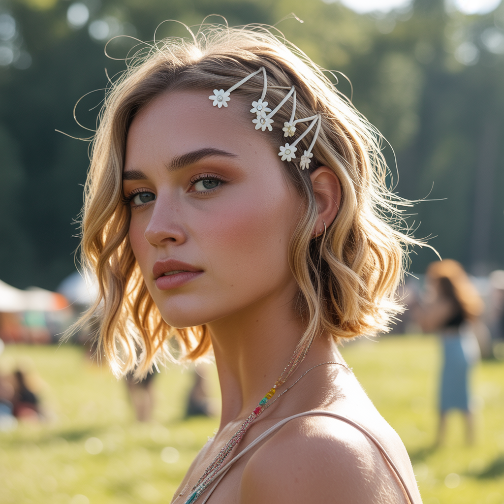 Boho Short Hair Updos