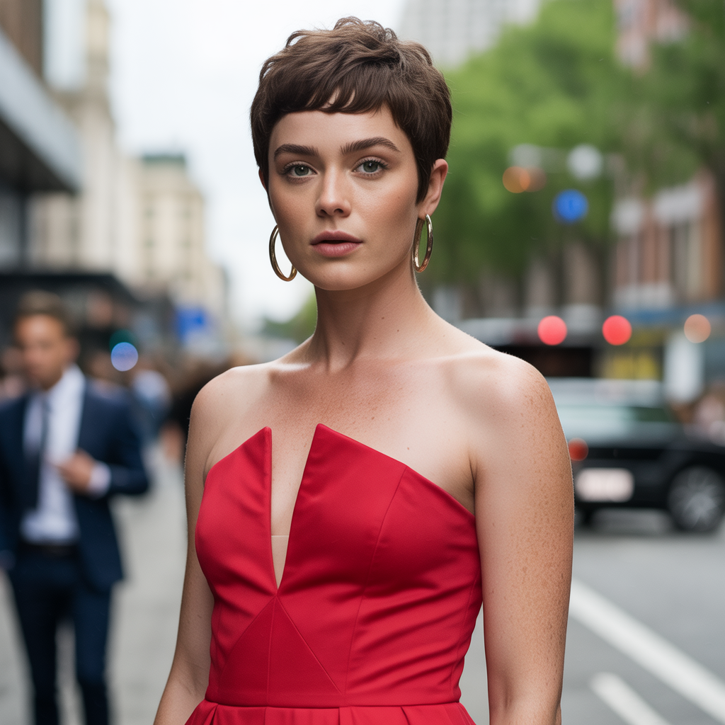 18 Fashionable Red Carpet Inspired Hairstyles for Glamorous Looks 11 Bold Pixie Cut Confidence