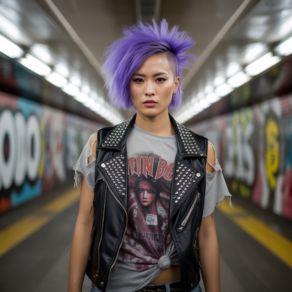 Bold Purple Mohawk