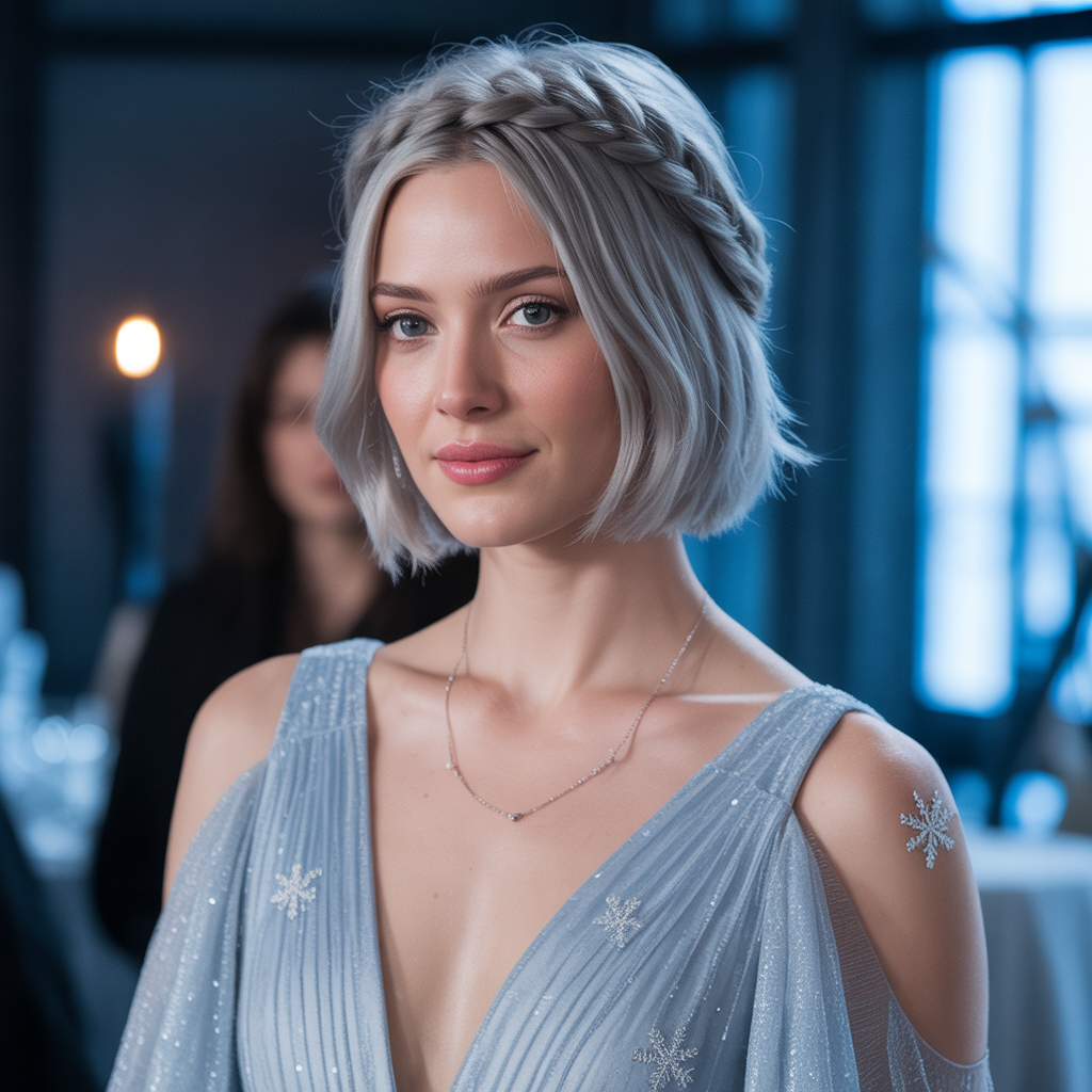 Braided Crown Short Hair Updos