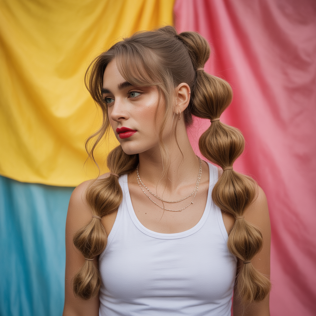 16 Brilliant Easy Hairstyles You Can Do in Minutes 9 Bubble Ponytail