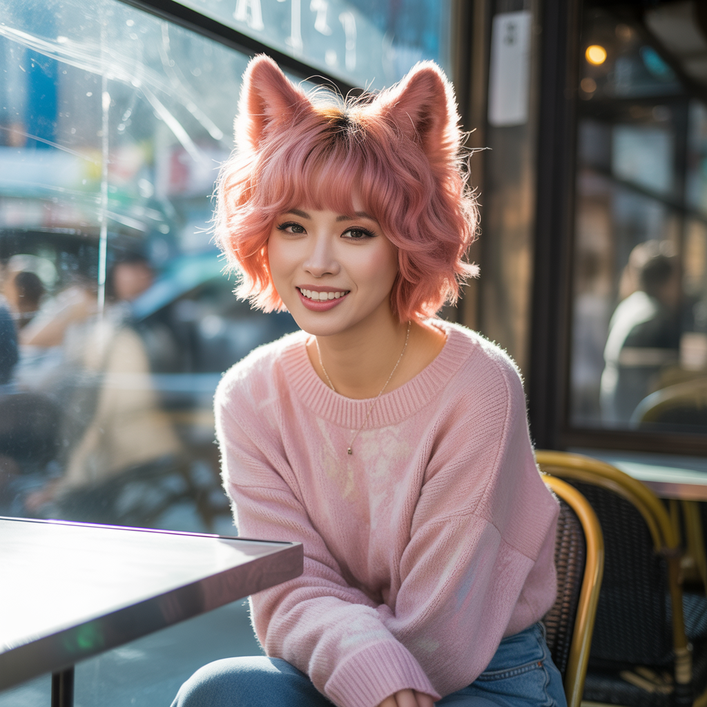 Bubblegum Pink Wolf Cut