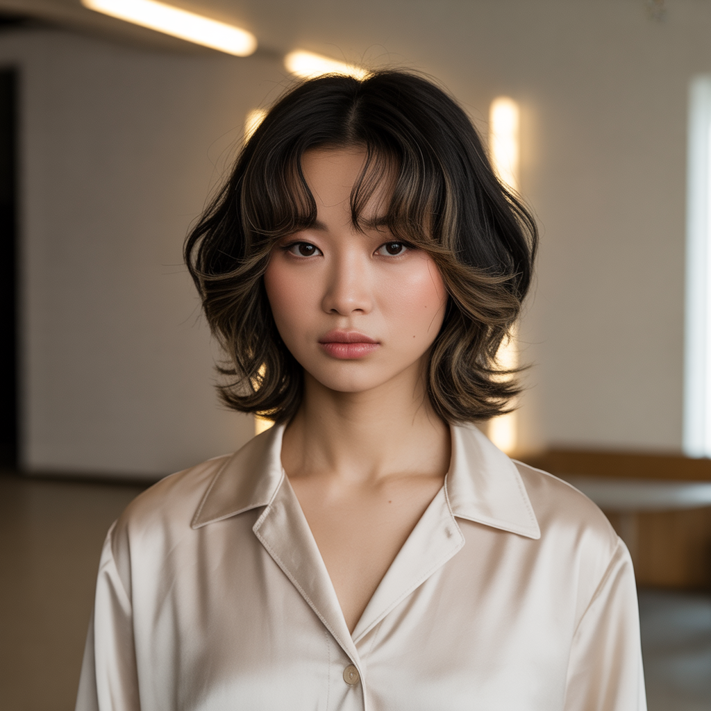 Butterfly Haircut for Square Faces