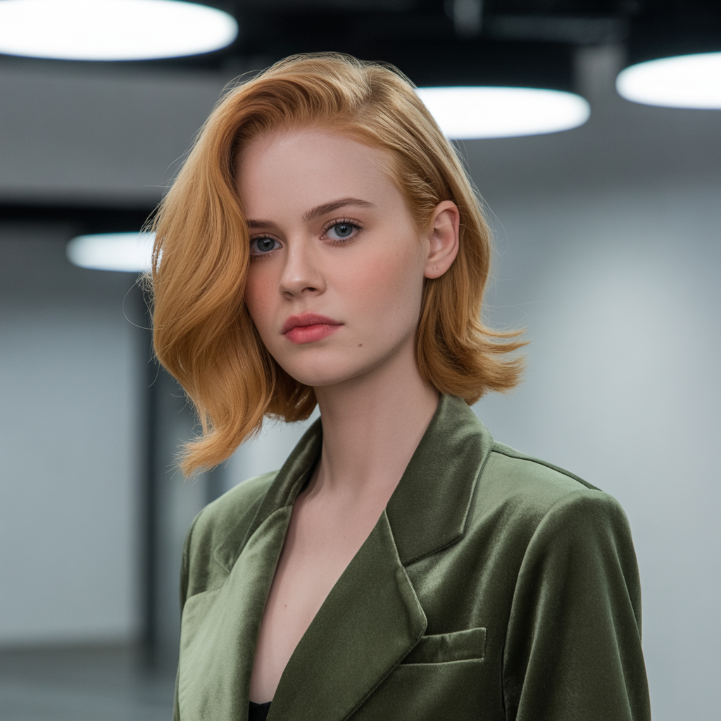 Butterfly Haircut with Side Part