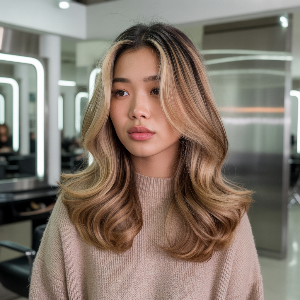 Caramel Lowlights for Blonde Hair