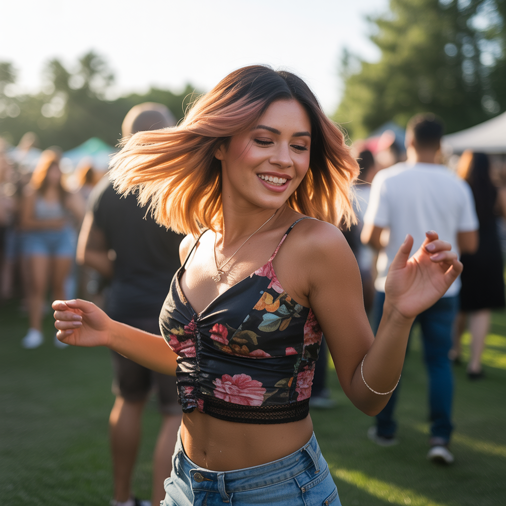 Champagne Balayage Wolf Cut