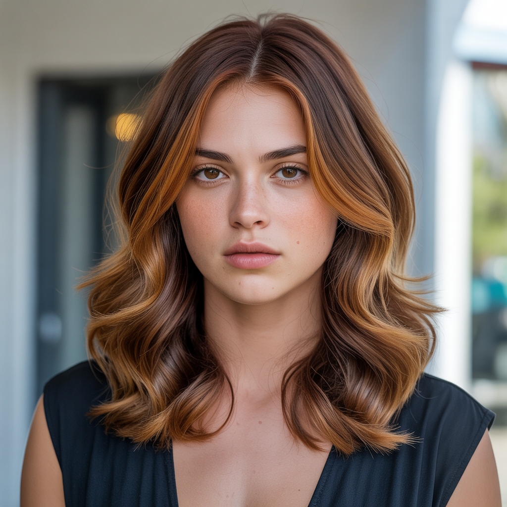 Chestnut Hair with Caramel Accents