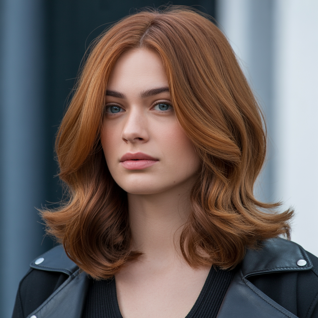 Chestnut Hair with Face-Framing Layers