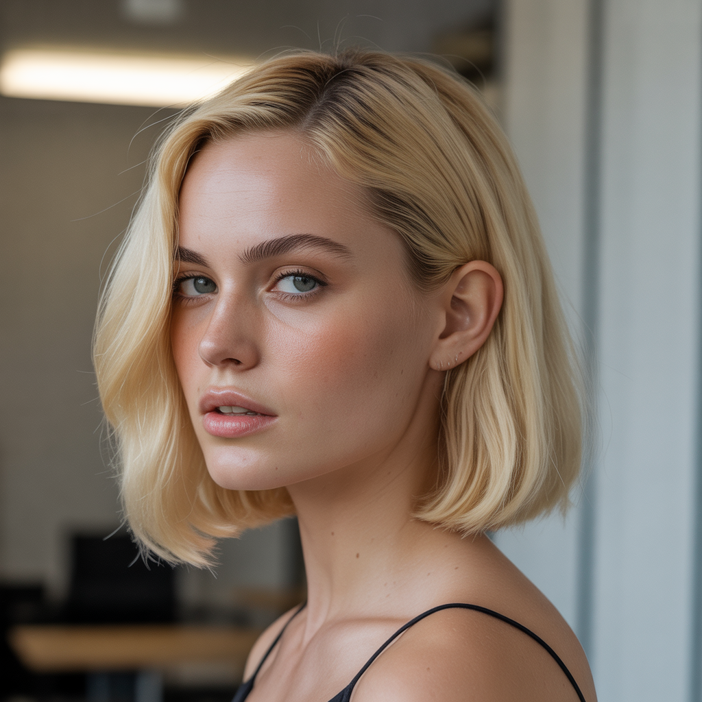 Chin-Length Blonde Bob