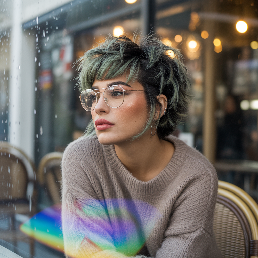 Chunky Wolf Cut With Highlights