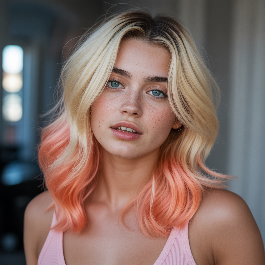 Classic Blonde Into Coral