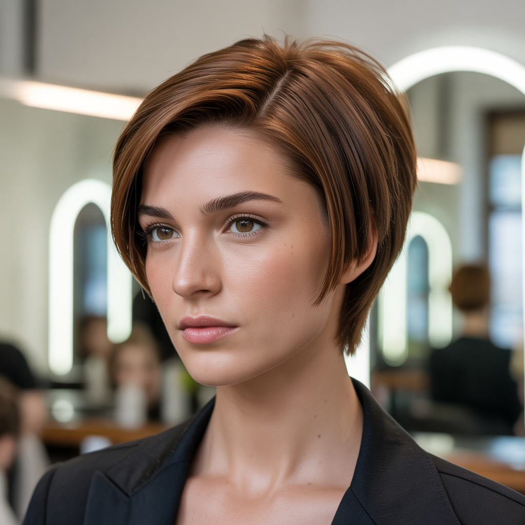 Classic Short Stacked Wedge Haircut