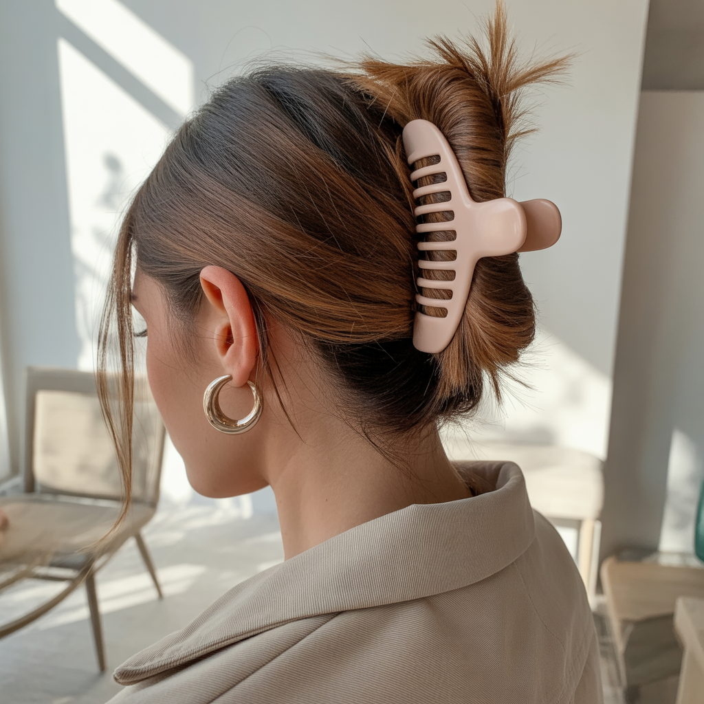 16 Brilliant Easy Hairstyles You Can Do in Minutes 6 Claw Clip Twist