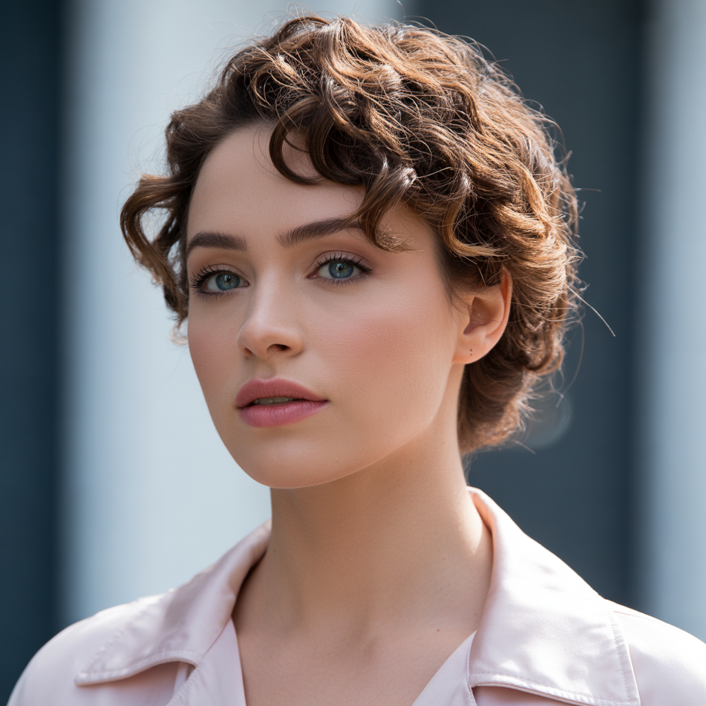 Curly Short Hair Updos