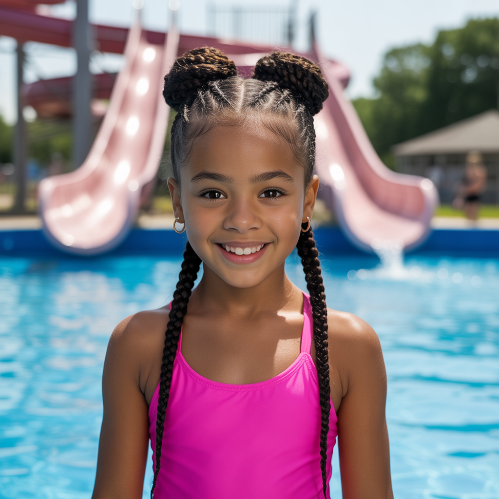 Double Dutch Braids into Bun