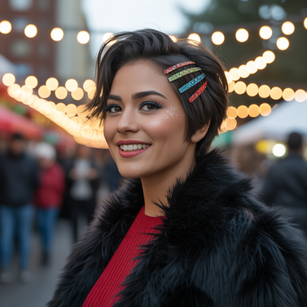 Elegant Holiday Short Hair Updos