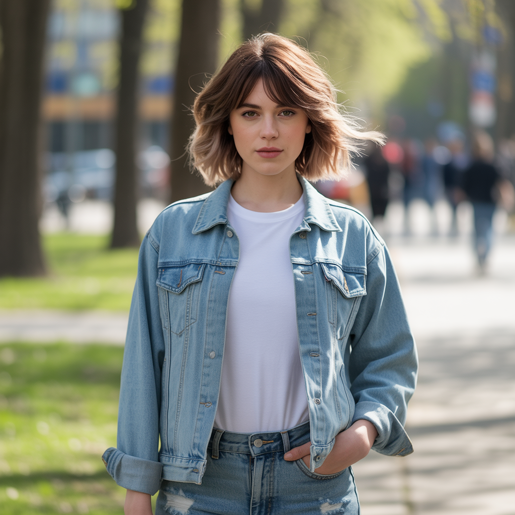 Face-Framing Balayage Wolf Cut