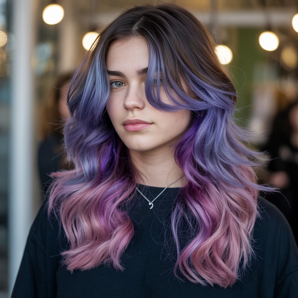Fancy Dip Dye Hair Color
