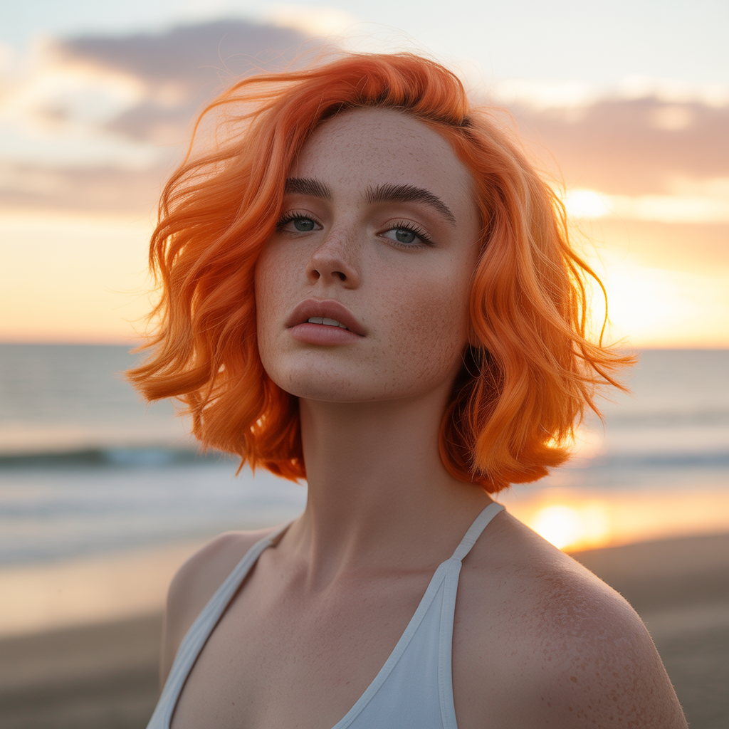 15 Best Bold Hair Dye Ideas to Transform Your Look 6 Fiery Orange for a Sunset Glow