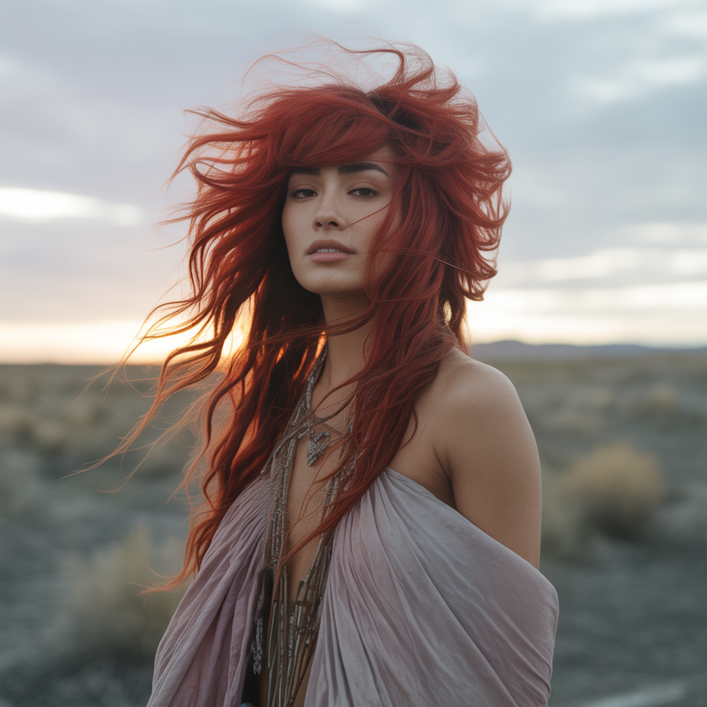 Fiery Red Weave with Layers