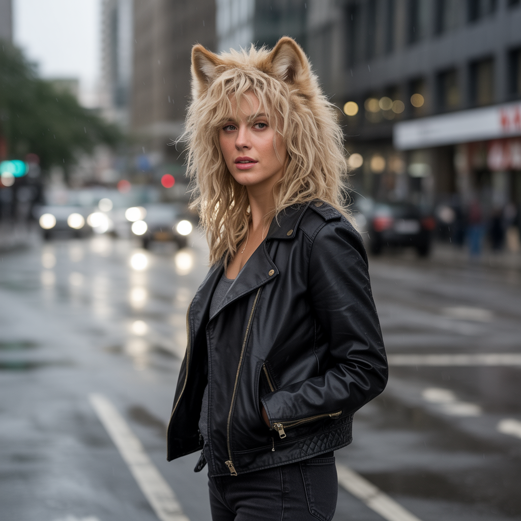 Fluffy Wolf Cut with Natural Texture