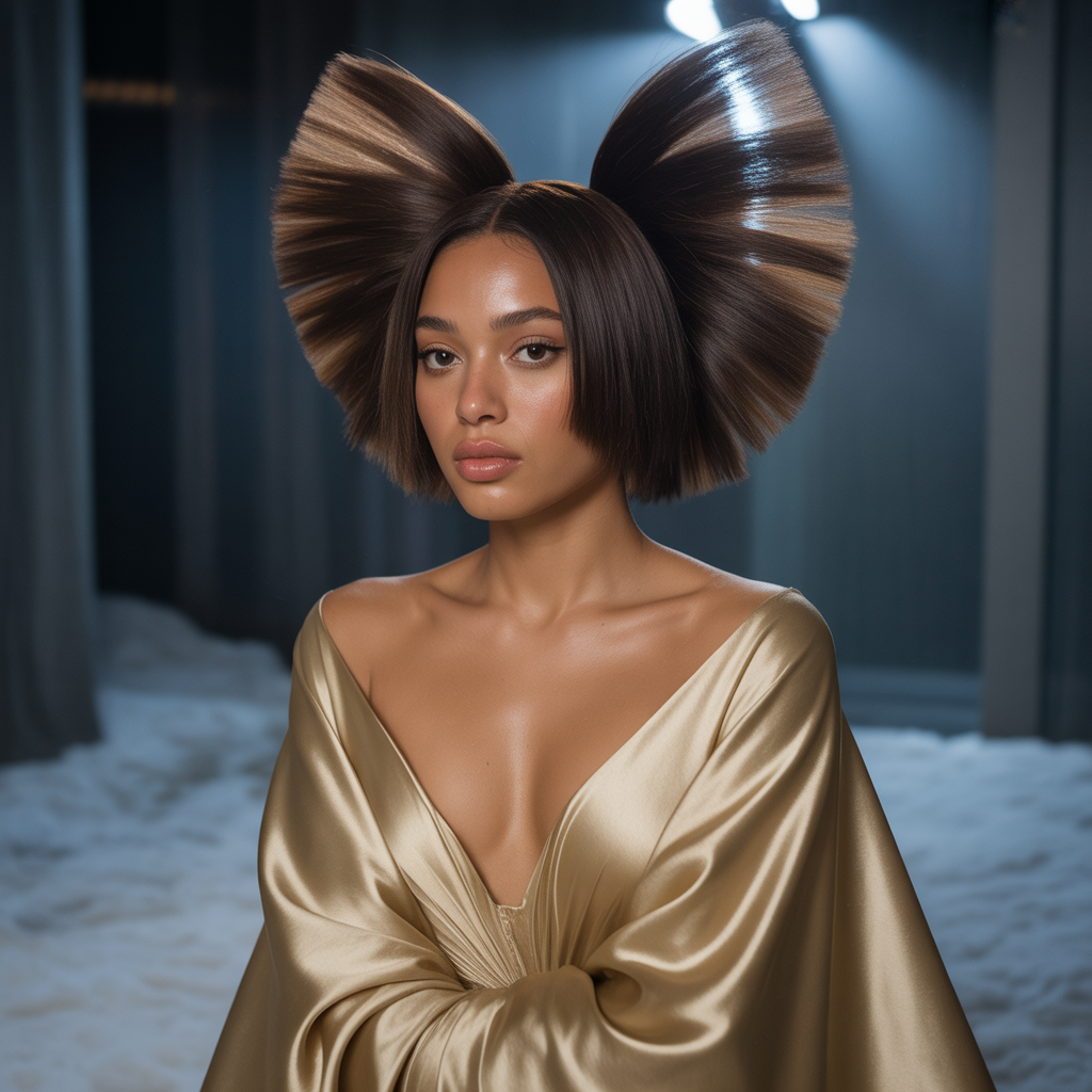 Glossy Butterfly Haircut