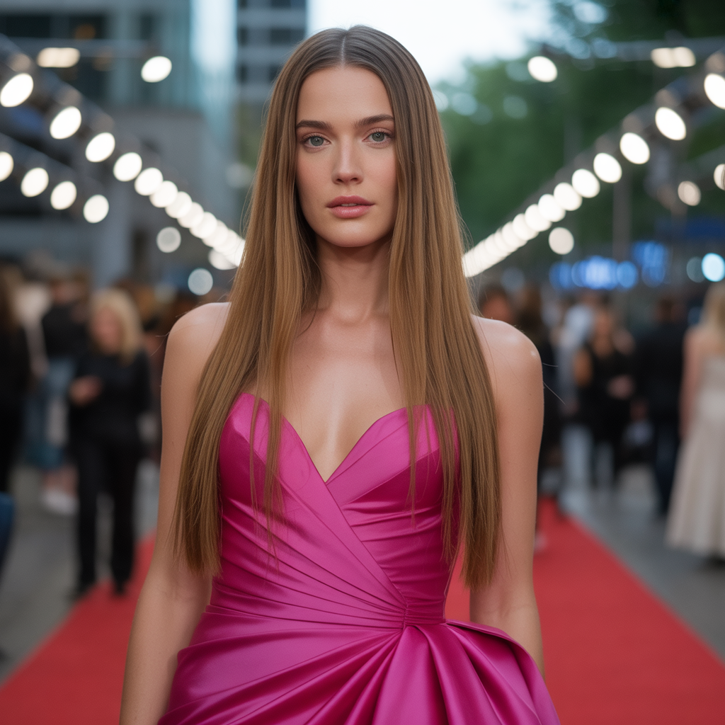 18 Fashionable Red Carpet Inspired Hairstyles for Glamorous Looks 9 Glossy Straight Shine
