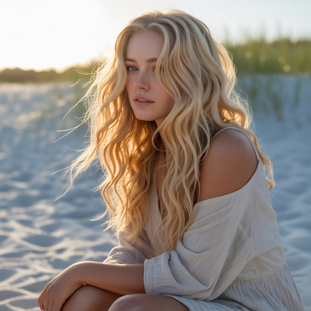 Golden Platinum with Sandy Lowlights