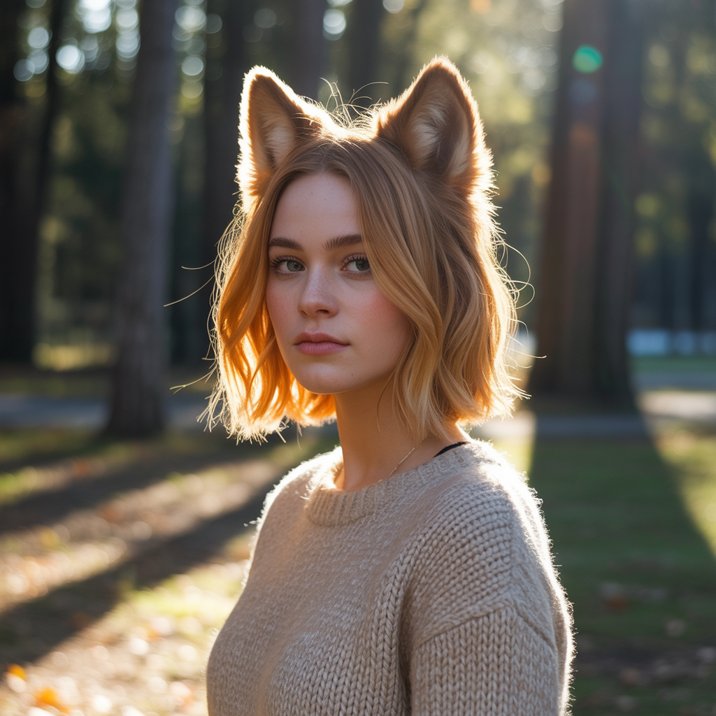 Golden Wolf Cut With Highlights