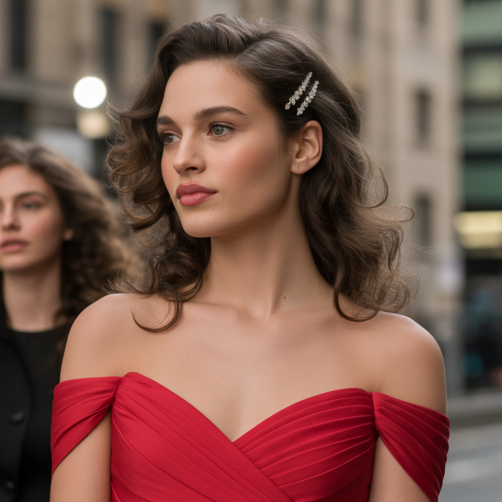 18 Fashionable Red Carpet Inspired Hairstyles for Glamorous Looks 8 Half-Up Half-Down Grace