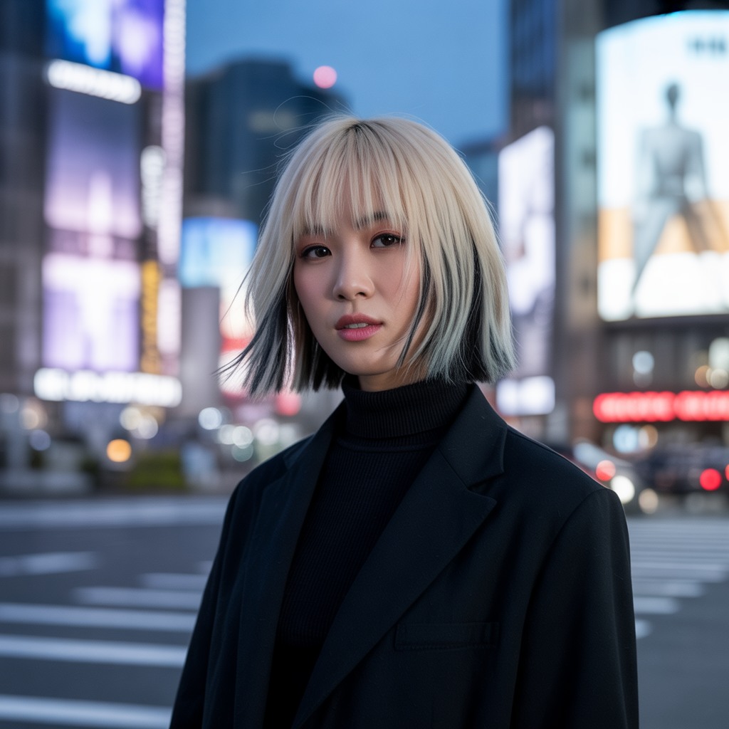 Ice Blonde with Graphite Lowlights