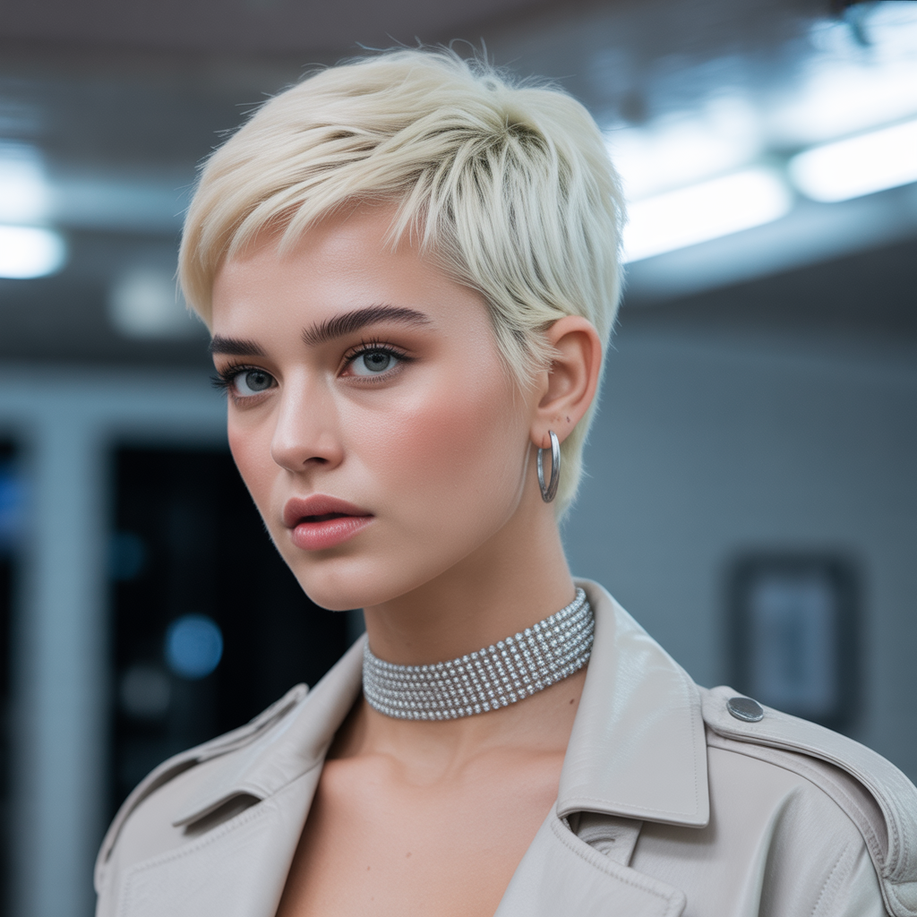 Icy Blonde Pixie