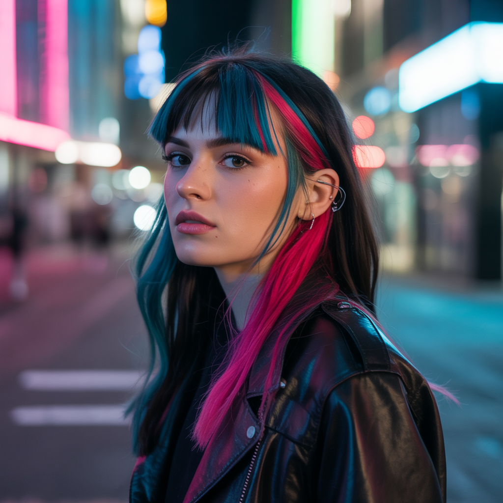 Jet Black with Neon Highlights