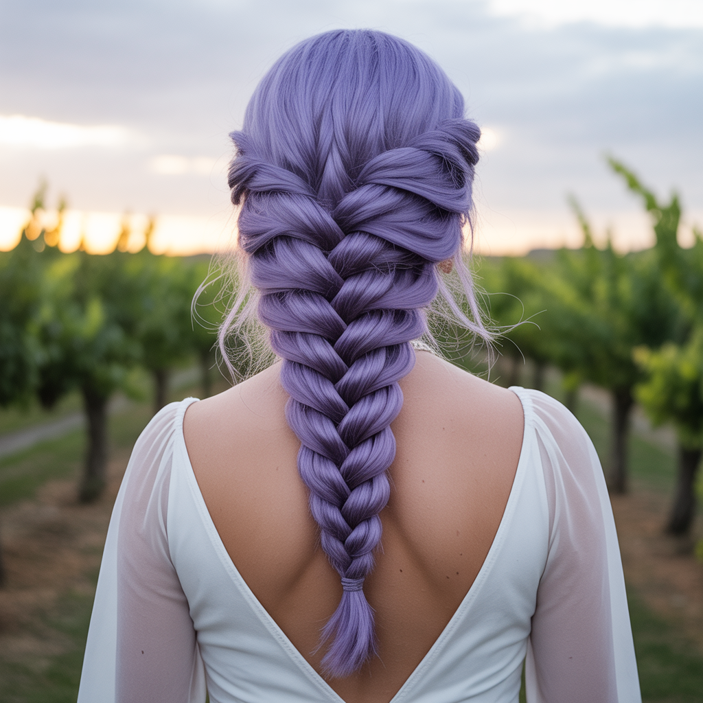 Lavender French Braid